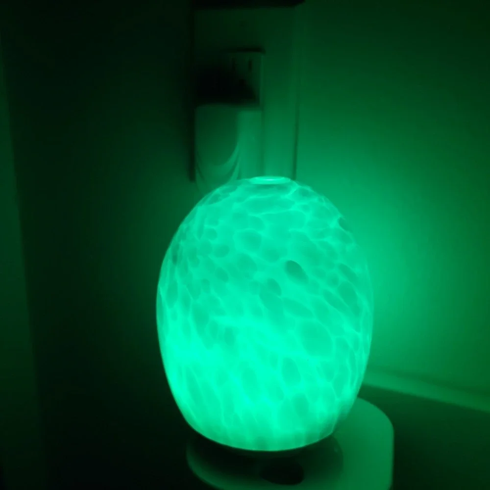 Sparoom MarbleMist Ultrasonic Mister Art Glass Essential Oil Diffuser Blue